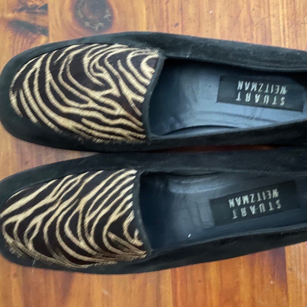 Stuart Weitzman Suede And Velvet Flats/Loafers